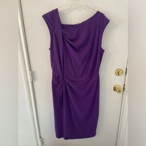 New York and company Eva Mendes purple faux wrap dress size 18